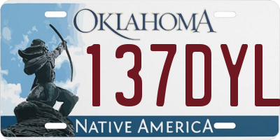 OK license plate 137DYL