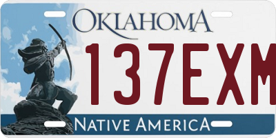 OK license plate 137EXM