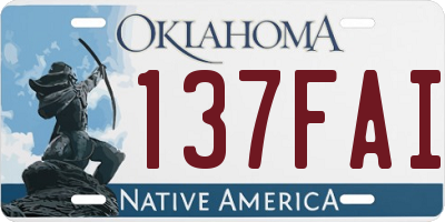 OK license plate 137FAI
