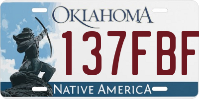 OK license plate 137FBF