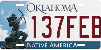 OK license plate 137FEB