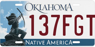 OK license plate 137FGT