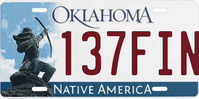OK license plate 137FIN