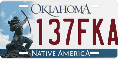 OK license plate 137FKA