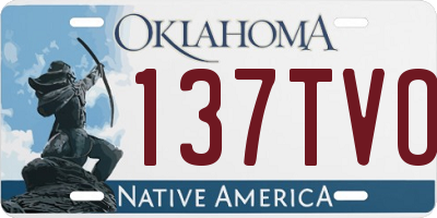 OK license plate 137TVO