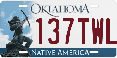 OK license plate 137TWL