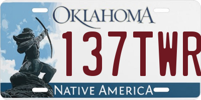 OK license plate 137TWR