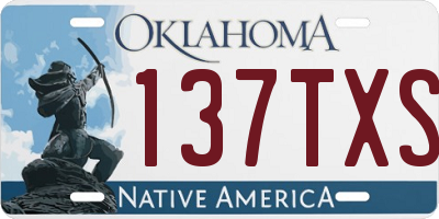 OK license plate 137TXS