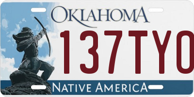 OK license plate 137TYO