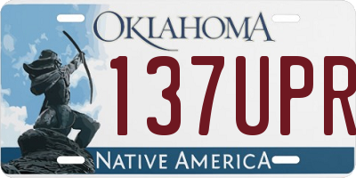OK license plate 137UPR