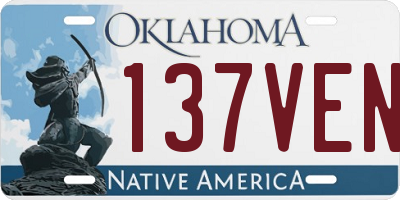 OK license plate 137VEN