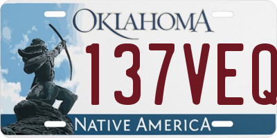 OK license plate 137VEQ