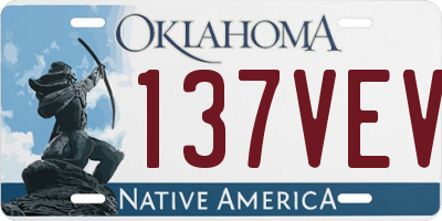 OK license plate 137VEV
