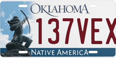 OK license plate 137VEX