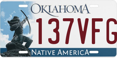 OK license plate 137VFG