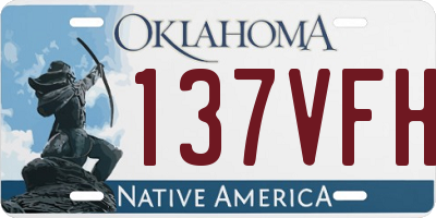 OK license plate 137VFH