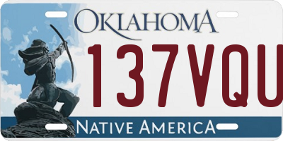 OK license plate 137VQU