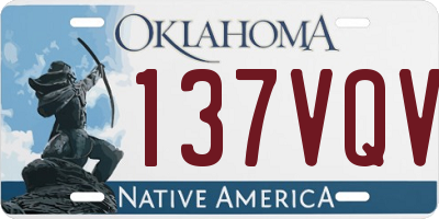 OK license plate 137VQV