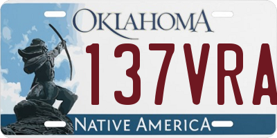 OK license plate 137VRA