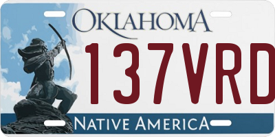 OK license plate 137VRD