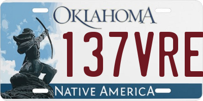OK license plate 137VRE