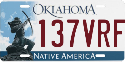OK license plate 137VRF