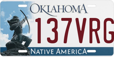 OK license plate 137VRG