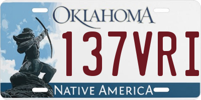 OK license plate 137VRI