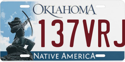 OK license plate 137VRJ