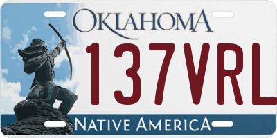 OK license plate 137VRL