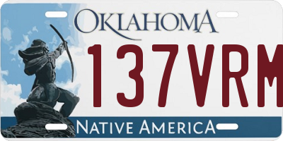 OK license plate 137VRM