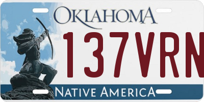 OK license plate 137VRN