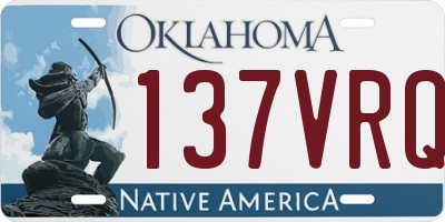 OK license plate 137VRQ