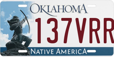 OK license plate 137VRR