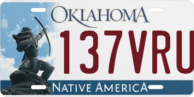OK license plate 137VRU