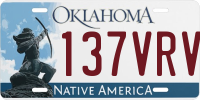 OK license plate 137VRV