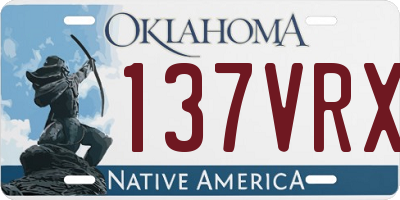 OK license plate 137VRX