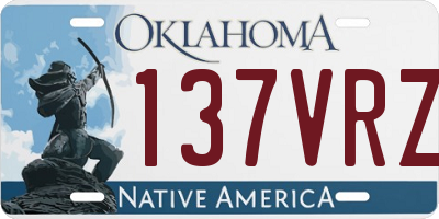 OK license plate 137VRZ