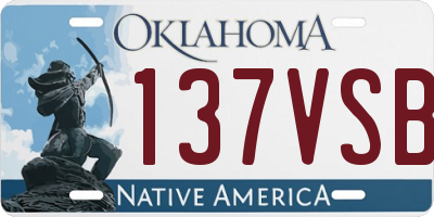 OK license plate 137VSB