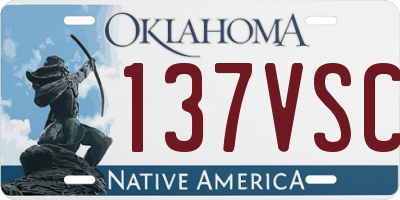 OK license plate 137VSC