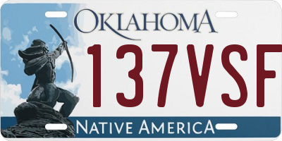 OK license plate 137VSF