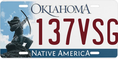 OK license plate 137VSG