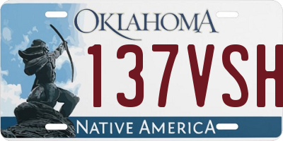 OK license plate 137VSH