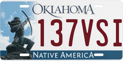 OK license plate 137VSI