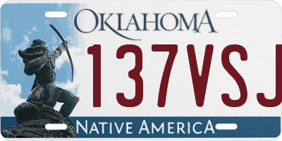 OK license plate 137VSJ