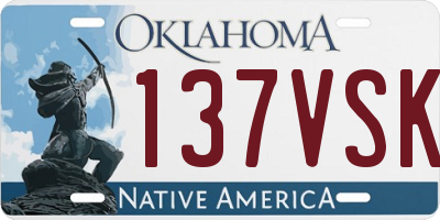 OK license plate 137VSK