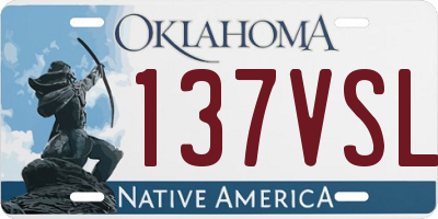 OK license plate 137VSL
