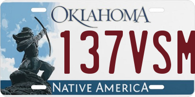 OK license plate 137VSM