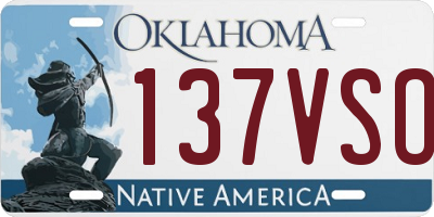 OK license plate 137VSO