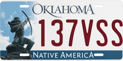 OK license plate 137VSS